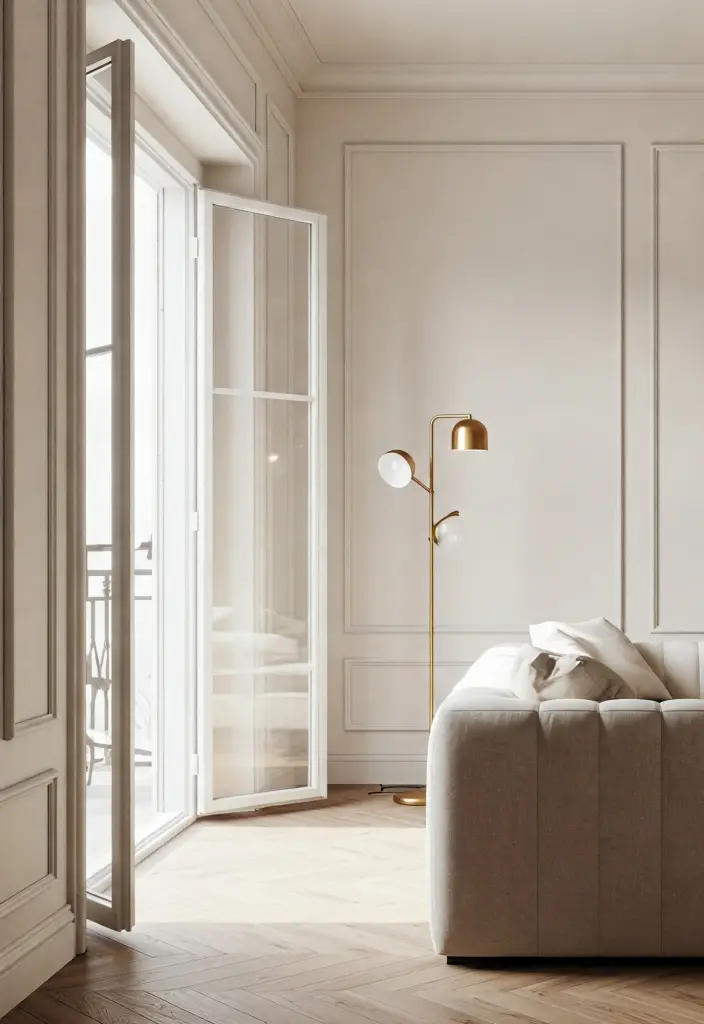 Wohnzimmer elegant Bodenbelag
