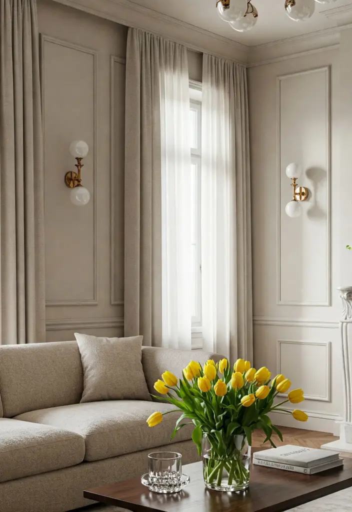 Elegante Wohnzimmer Gardinen